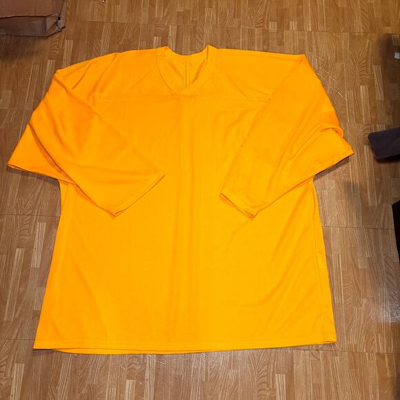 Vintage CCM NHL Hockey Jersey Yellow AirKnit Blank Long Sleeve 2000s XL - Picture 1 of 7